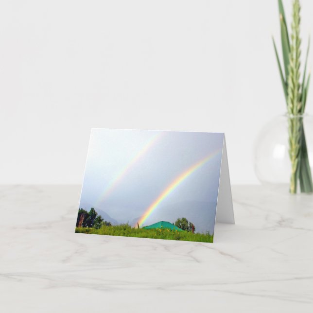 Doppelter Regenbogen Karte (Vorderseite)