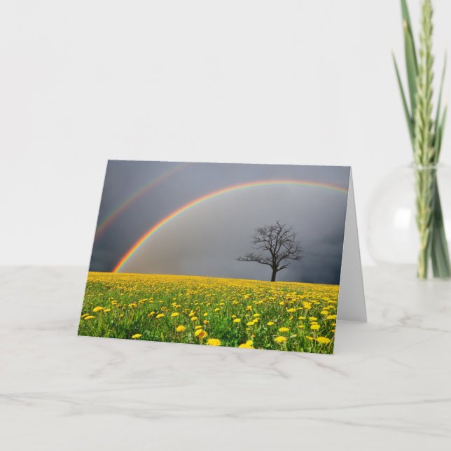 Doppelter Regenbogen Karte (Vorderseite)