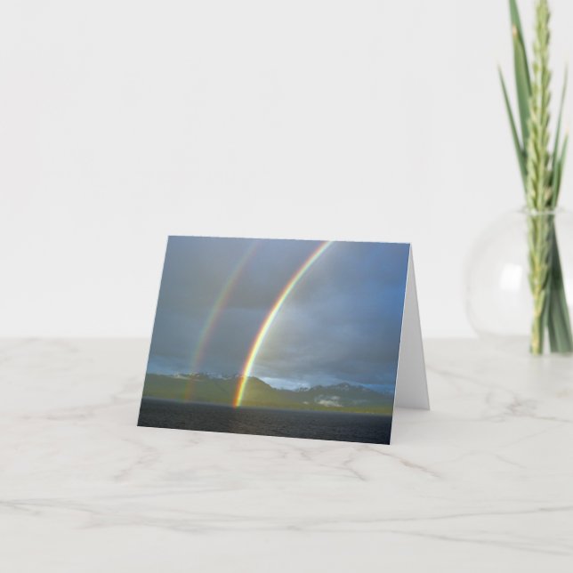 Doppelter Regenbogen Karte (Vorderseite)