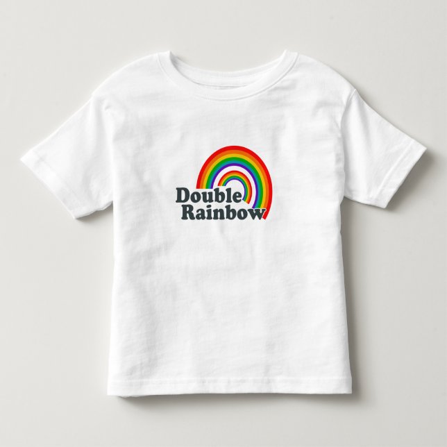 Doppelter Regenbogen Kleinkind T-shirt (Vorderseite)