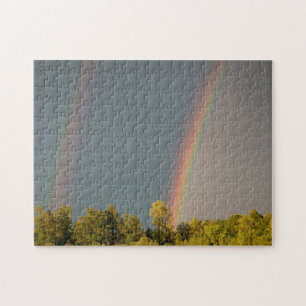 Doppelter Regenbogen, Puzzlespiel des Foto-11x14 Puzzle