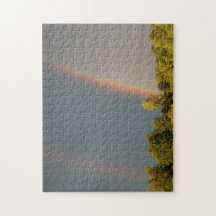 Doppelter Regenbogen, Puzzlespiel des Foto-11x14