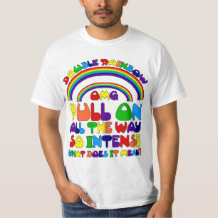 Doppelter Regenbogen-T - Shirt