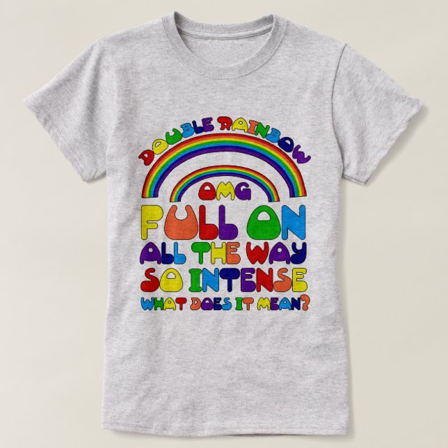 Doppelter Regenbogen-T - Shirt (Design vorne)