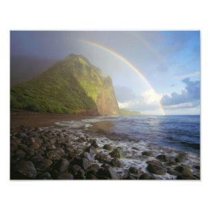 Doppelter Regenbogen über den Klippen des Nordens Fotodruck
