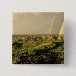 Doppelter Regenbogen über Painted Canyon in Theodo Button