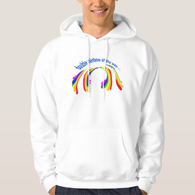 doppelter Regenbogen vollständig Hoodie (Vorderseite)