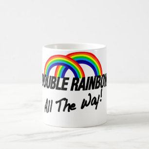 doppelter Regenbogen vollständig Kaffeetasse