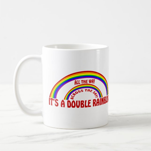 DOPPELTER REGENBOGEN - VOLLSTÄNDIG! TASSE (Links)