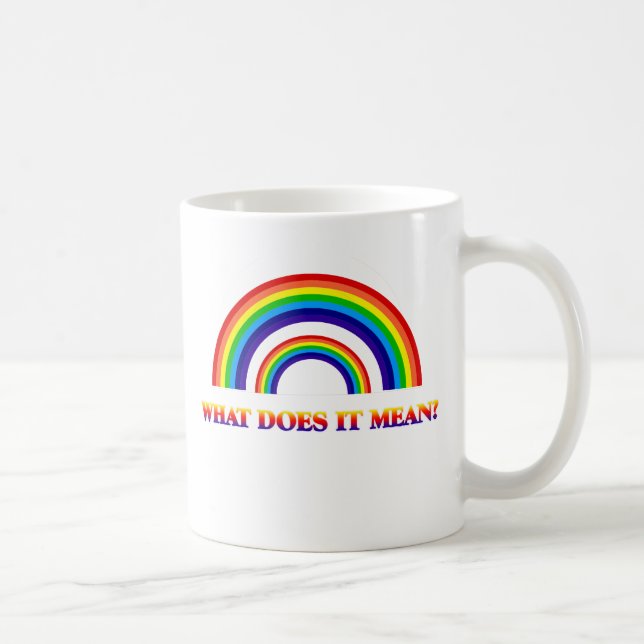 Doppelter Regenbogen. Was tut es gemein? Kaffeetasse (Rechts)