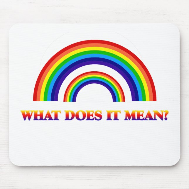 Doppelter Regenbogen. Was tut es gemein? Mousepad (Vorne)