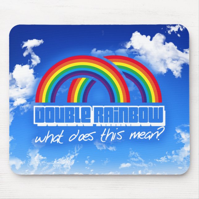 Doppelter Regenbogen, was tut gemeines dieses? Mousepad (Vorne)