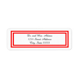 Doppelter roter Trimm - Rückgabeadresse