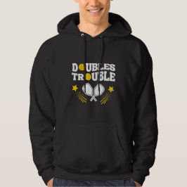 Doppelter Trouble Pickleball Turniername Hoodie