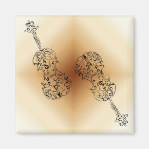 Doppelter ViolineScrawl Magnet