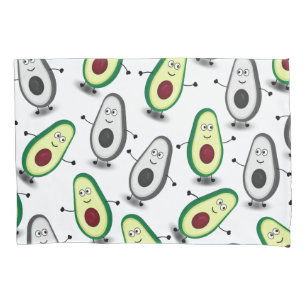 Doppeltes Avocado-Muster Kissenbezug