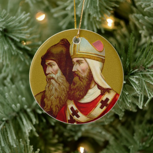 Doppeltes Bild SS. Cyril & Methodius (M 001) Keramikornament (Baum)