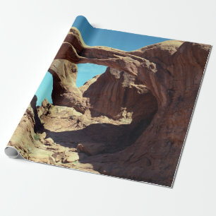Doppeltes Bogen-Utah-Wüsten-LandschaftsFoto Geschenkpapier
