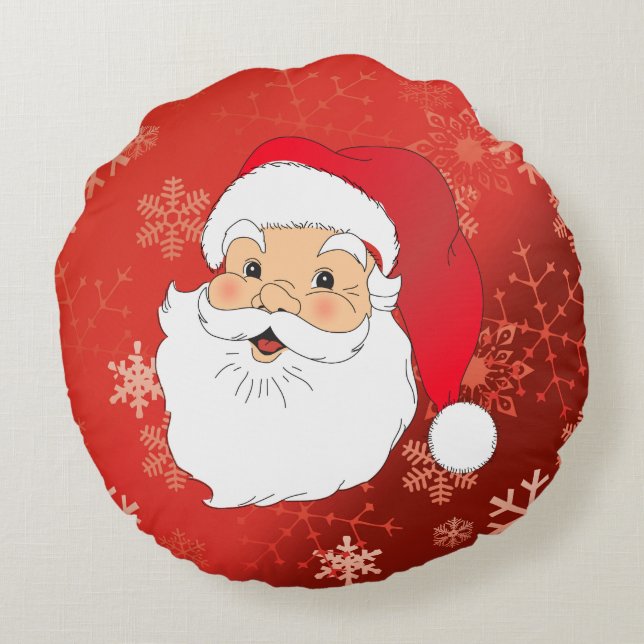 Doppeltes des Weihnachten- Sankt und Rundes Kissen (Rückseite)