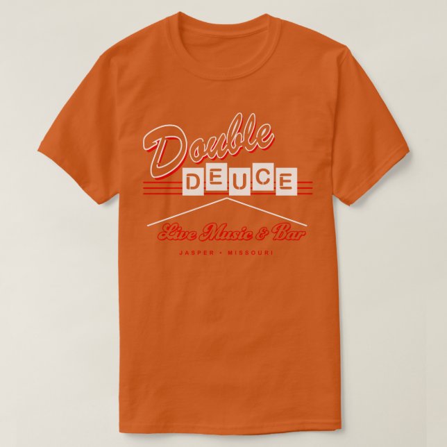 Doppeltes Deuce-Roadhouse-Zeichen T-Shirt (Design vorne)