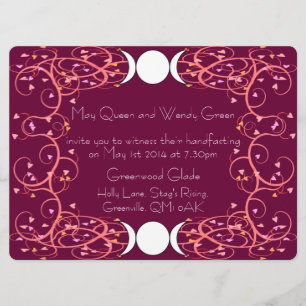 Doppeltes drei in einer lesbischen Handfasting Einladung