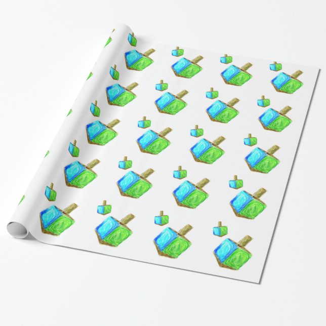 Doppeltes Dreidels Geschenkpapier (Ungerollt)