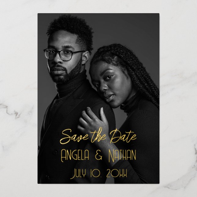 Doppeltes Foto Daten speichern mit Folieneinladung (Vorderseite)