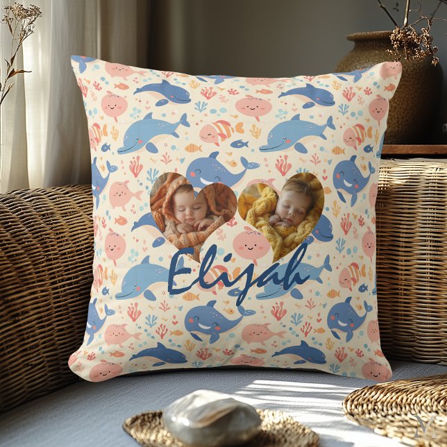 Doppeltes Foto Kissen Herzrahmen Kawaii Ozean (Von Creator hochgeladen)