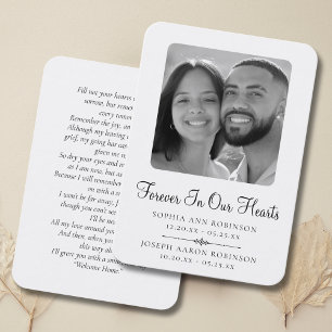 Doppeltes Gedenkfoto Trauerkarten Gebetskarte Visitenkarte