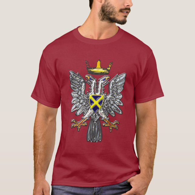 Doppeltes ging Eagle - Leofric von Mercia voran T-Shirt (Vorderseite)