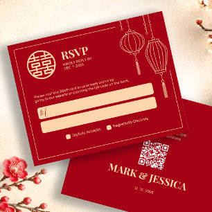 Doppeltes Glück Englisch Laterne Hochzeit RSVP