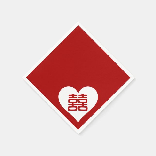 Doppeltes Glück ・ Herz Serviette (Ecke)