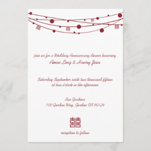 Doppeltes Glück Laternen Hochzeit Jubiläum Einladung