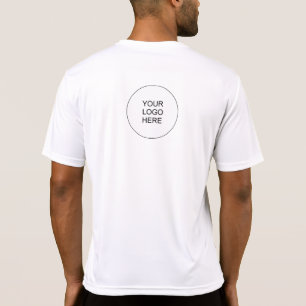 Doppeltes Herren Business Firmenlogo Druck T-Shirt