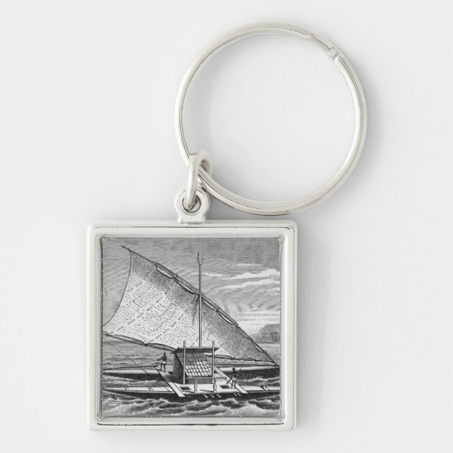 Doppeltes Kanu des Fijian von der Geschichte von Schlüsselanhänger (Vorne)