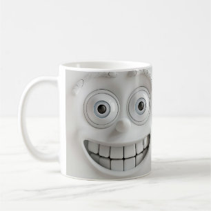 Doppeltes-Lächeln-Sarkastisches-Gesicht-3D-Tassen- Kaffeetasse