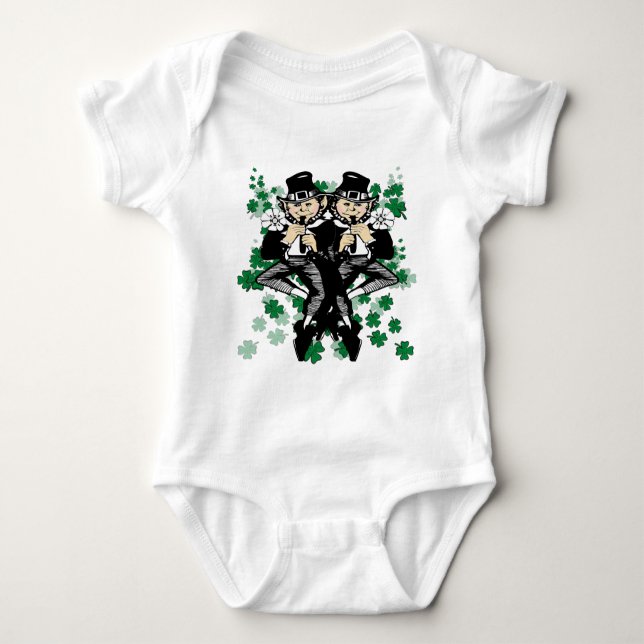 Doppeltes Leprechaun Baby Strampler (Vorderseite)