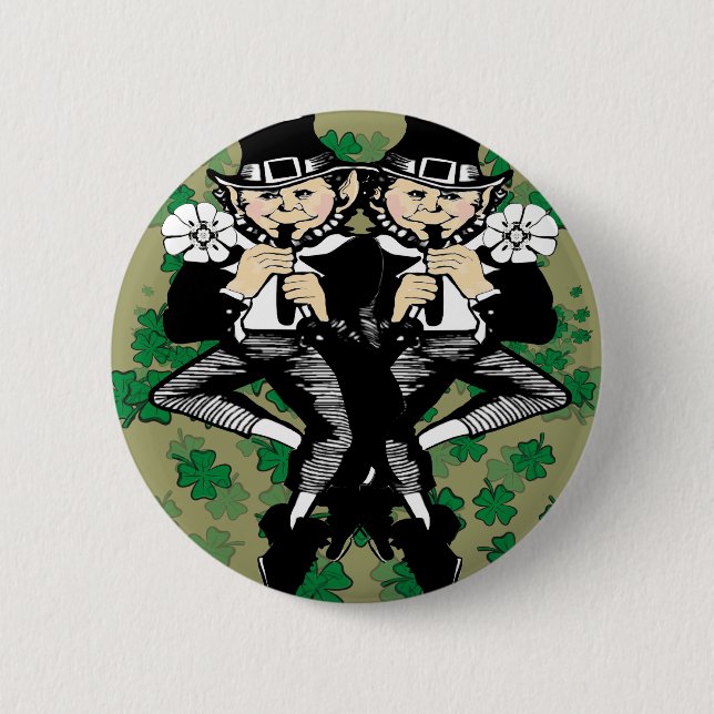 Doppeltes Leprechaun Button (Vorderseite)