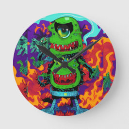 Doppeltes Licht auf die Monstrosität - Ken Gage Ar Runde Wanduhr