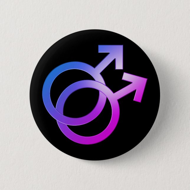 Doppeltes männliches Symbol Button (Vorderseite)