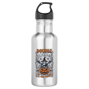Doppeltes Mühsal Ärger Hexe Kürbis Halloween Spinn Edelstahlflasche