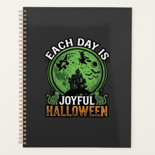 Doppeltes Mühsal Ärger Hexe Kürbis Halloween Spinn Planer