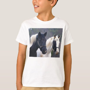 Doppeltes Pferd scherzt Shirt