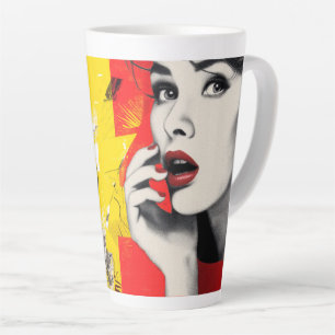 Doppeltes Pop-Art-Porträt Milchtasse