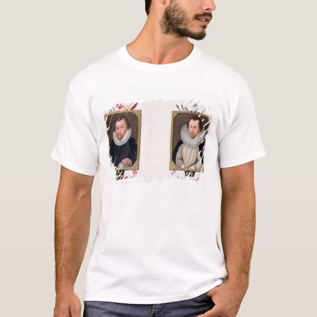 Doppeltes Porträt von Sir Francis Drake T-Shirt (Vorderseite)