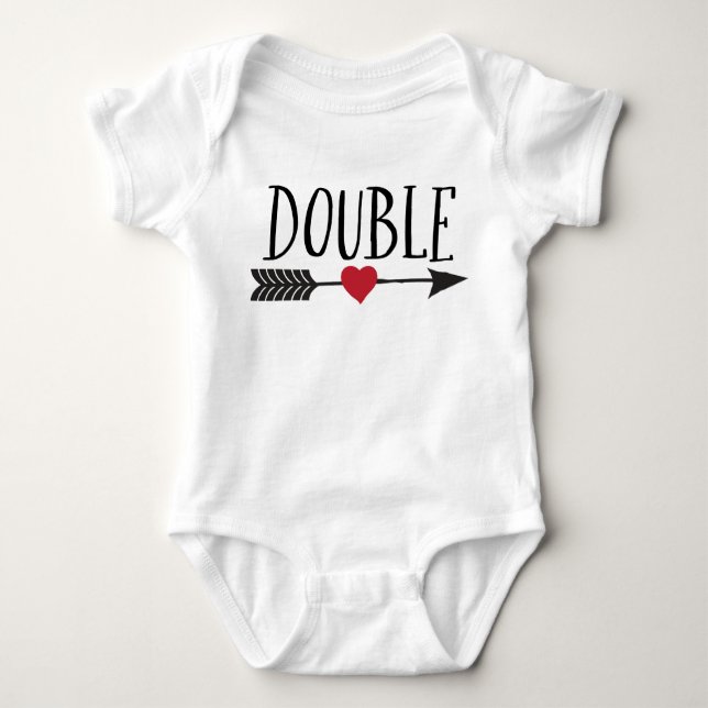Doppeltes Problem Baby Strampler (Vorderseite)