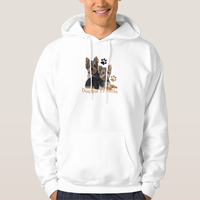 Doppeltes Problem-Kleid Yorkshires Terrier Hoodie (Vorderseite)