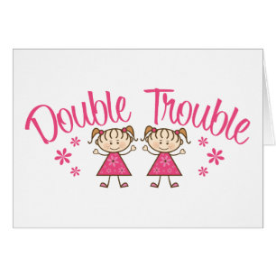 Doppeltes Problem-Rosa-Mädchen