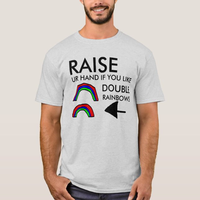 Doppeltes Regenbogen-Shirt T-Shirt (Vorderseite)