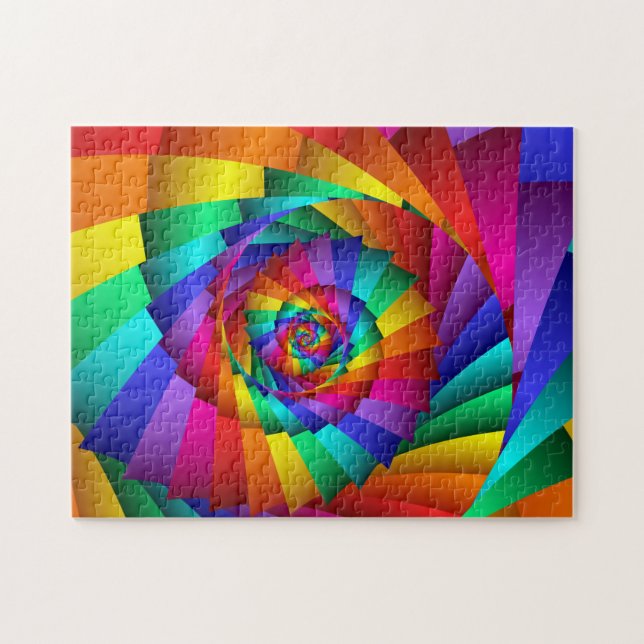 Doppeltes Regenbogen-Spiralen-Puzzlespiel Puzzle (Horizontal)